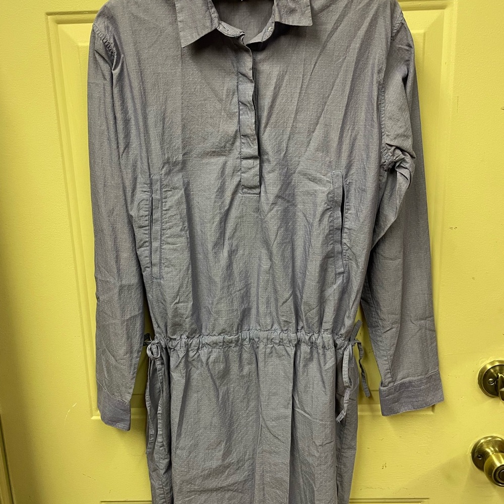 Gap Gathered waist casual chambray dress, small